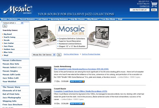 Websites: MosaicRecords.com